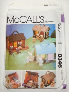 McCall's 8346 Miniature House Furniture Mouse Bunny Bear Families ©1982 UC FF - Picture 1 of 2