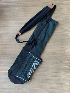 PING Sunday Carry Pencil Golf Bag Single Strap Foldable Dark Green - Picture 1 of 10