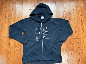 Mädchen Abercrombie Kinder marineblau Langarm Reißverschluss vorne Kapuzenpullover Gr. 14 - Bild 1 von 2