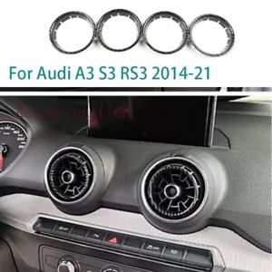 Consola de fibra de carbono L&R para Audi A3 S3 RS3 2014-2021 toma de aire anillo de ventilación moldura - Imagen 1 de 10