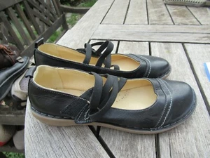 SANDALES CUIR NOIR GOLD SHOES COMFORT T 36 COM 9 A 20€ ACH IMM FP COMP MOND REL - Picture 1 of 12