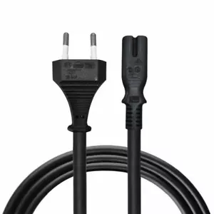 3m Long Euro EU European Plug Figure of 8 C7 2 Pin AC Mains Power Cable Lead - Picture 1 of 1