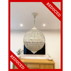 The Libra Company Large Round Crystal Chandelier Leaf Ceiling Light Cream £699