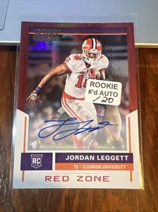 Jordan Leggett 2017 Score Rookies Red Zone Autograph #405 Rookie RC /20 Clemson - Picture 1 of 7