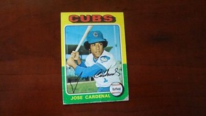 1975 TOPPS #15 JOSE CARDENAL (LITTLE ROUGH) BASEBALL CARD