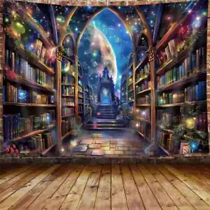 Fantasy Knowledge Galaxy Extra Large Tapestry Wall Hanging Wall Art Background - Picture 1 of 6