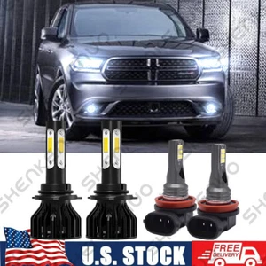 For Dodge Durango 2014-2015 - 4x 6000K Front LED Headlight + Fog Light Bulbs Kit - Bild 1 von 11