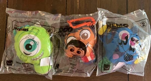 NUOVO Disney/Pixar #2,4,6 Mike Coco Dory Peluche Giocattolo Zaino McDonalds 2020 Clip - Foto 1 di 3