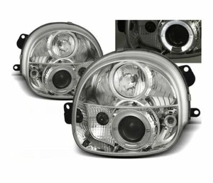 faros para RENAULT TWINGO 1993 1994 1995 1996-1998 ojos de ángel cromo LHD - Imagen 1 de 1