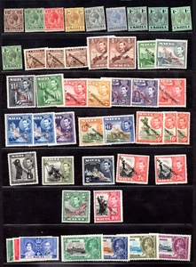 MALTA COLLECTION OF 77 STAMPS MINT HINGED & NEVER HINGED INCLUDES KING GEORGE V - Picture 1 of 3