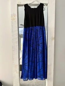 Apt 9 Maxi Dress Women’s Size Large Blue Black Kohls Dress - Picture 1 of 8