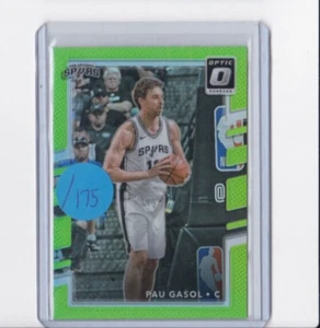 PAU GASOL 17-18 OPTIC LIME GREEN PARALLEL CARD-SERIAL #/175-SHIPS FREE TO THE US - Picture 1 of 24