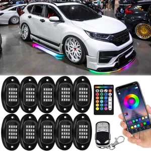 10 cápsulas RGB LED luz de roca dinámica neón iluminación inferior para Honda CR-V CRV - Imagen 1 de 17