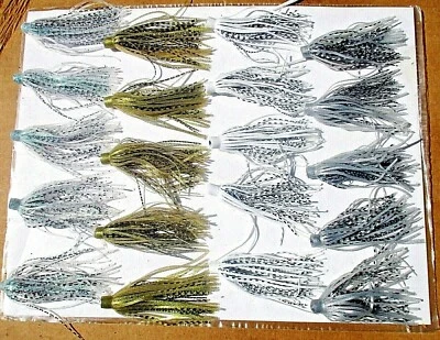 20ct SHAD ASSORTMENT 3 inch SILICONE Hula SKIRTS Push-On Bass Spinnerbaits Lures - Image 1 of 3
