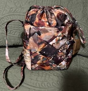 Vince Camuto Woven Nylon Bucket Bag- Audri Natural Multi - Pre-Owned - Picture 1 of 17