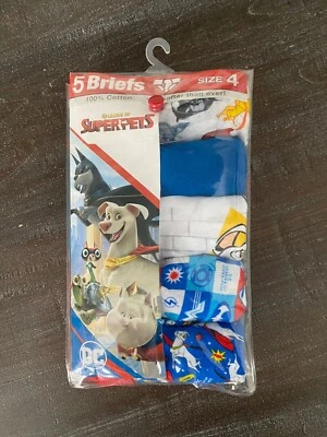 Superpets 5 Briefs  100% Cotton NEW BOYS SIZE 4 Softer Than Ever!! Foto 1 de 4