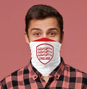 Inghilterra Stemma Leoni Rosso Snood Collo Tubo Scalda Collo Maschera - Foto 1 di 2