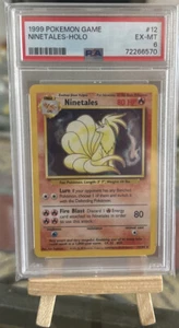 1999 Pokemon Spiel Basisset Ninetales Holo #12 EX-MT PSA 6 - Bild 1 von 1