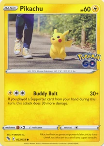 Pikachu 027/078 Pokemon Go Pokemon TCG Common - Picture 1 of 1