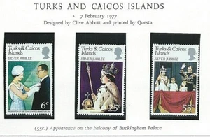 TURKS & CAICOS 1977 - QEII SILVER JUBILEE Set of 3 - SG 472 to 474 - Mint MNH - Picture 1 of 2