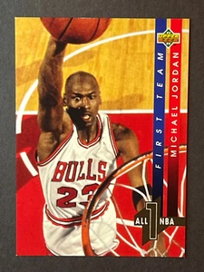 1993-94 Upper Deck All NBA Primer Equipo Inserto Michael Jordan #AN4 Bulls HOF GOAT - Imagen 1 de 2
