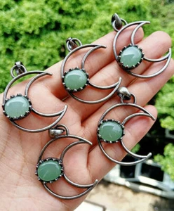 20 piezas Gemas de Aventurina Piedra Luna Colgantes Energía Reiki Sanación Amuleto - Imagen 1 de 1