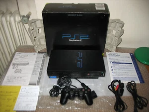 BOXED SONY PLAYSTATION 2 SCPH-50000 MIDNIGHT BLACK CONSOLE PS2 JAPAN IMPORT! - Foto 1 di 23