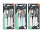3PC Baby Cutlery Set Spoon Knife Fork Foil Self-Feeding Miniature 12M