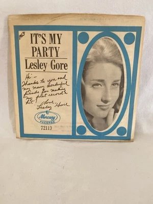 Lesley Gore It's My Party/Danny 45-VG+ Picture Sleeve VG Mercury 72119 Foto 1 de 3