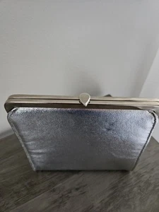 Silver Small Purse Evening 60's Style - Picture 1 of 11