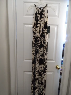 Mono Ralph Lauren Mujer Marrón/Crema Floral Halter Top Pierna Ancha - Talla S Foto 1 de 4