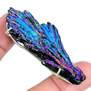 Colgante Art Deco Pavo Real Titanio Aura Plata 925 Día de las Hermanas Hija - Imagen 1 de 7