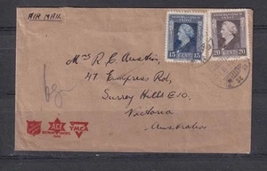 INDONESIA, 1946 Airmail cover, 15c. & 20c. to Victoria, Australia. - Picture 1 of 1