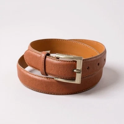 Cinturón de vestir Chaps 32 marrón coñac 1” para hombre nuevo con etiquetas Foto 1 de 4