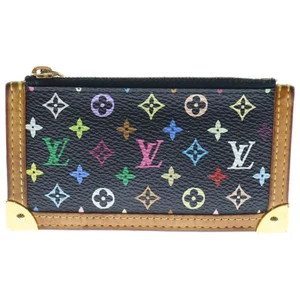 Used LOUIS VUITTON Monogram Multicolor Pochette Cles Coin Purse Black M92654 - Picture 1 of 5