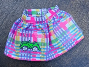 Vintage Barbie Skipper Skirt Pink Plaid Doll Clothes Clothing Twee Mini School - Picture 1 of 4