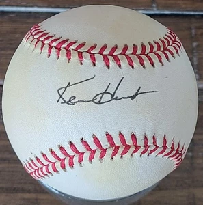KEN HUNT SIGNIERT OAL BUDIG BASEBALL YANKEES SENATORS ANGELS DEC - Bild 1 von 2