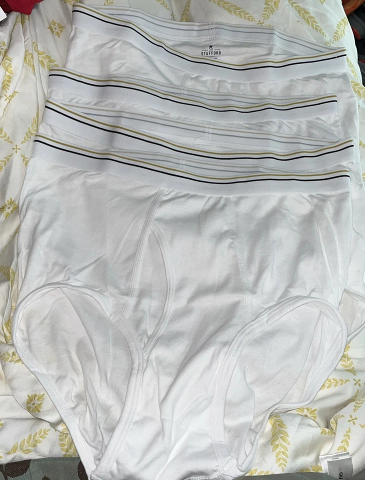 Lot Of 4 Men’s Stafford  Brief Underwear Size  42 White - Image 1 of 4