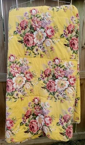  Vintage Ralph Lauren Sophie Brooke Floral Yellow King Size Comforter Cotton - Picture 1 of 5