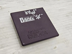 Intel i486SX-25MHz, A80486SX-25, SX790, Socket 2 and 3, 5V, Vintage CPU, Working - Picture 1 of 2