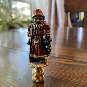 Vintage Solid Brass Finial Old World Santa - Nice Old-3.25” Tall- Estate Find - Picture 1 of 3