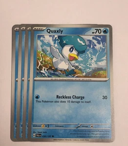 Pokemon TCG Paldea Evolved 4x Playset Quaxly 050/193 Near Mint - Picture 1 of 2