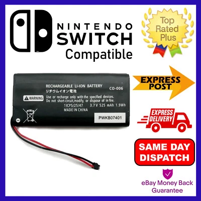 SUPERSMASHMEDIA REPLACEMENT BATTERY FOR NINTENDO SWITCH JOY CON CONTROLLER 525MAH HAC-006 NEW