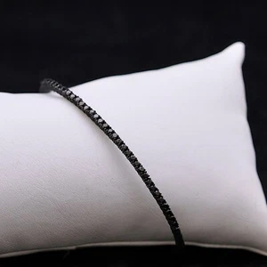 Tenis Slave Pulsera Oro Negro 18KT Brillantes 1.43CT Naturales Caja y Papeles - Imagen 1 de 6