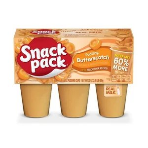 Super Snack Pack Butterscotch Pudding Cups Delicious Creamy Sweet 33 Oz 8 Pck - Picture 1 of 9