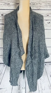 Cárdigan Lane Bryant para mujer talla 14 16 encogido de hombros gris frente abierto tejido ligero - Imagen 1 de 8