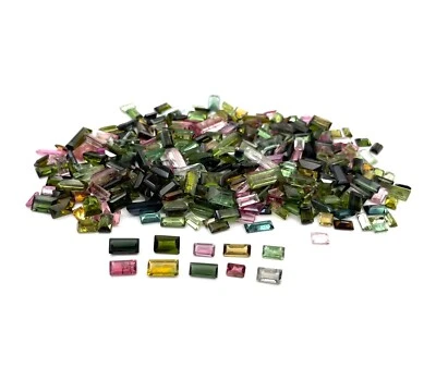 Piedras preciosas sueltas corte baguette de turmalina multi natural 28 piezas 2*4-4,50*9 mm 10 quilates Foto 1 de 4
