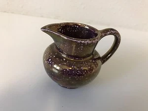 Old Castle Made in England Mini Pitcher Creamer Brown Copper Gold Speckled - Picture 1 of 6