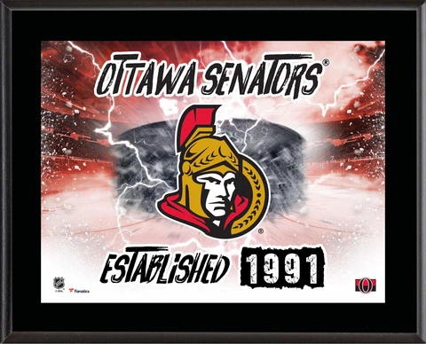 Ottawa Senators 10.5x13 Horizontal Team Logo Plaque Authentic Cover