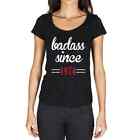 Women's Graphic T-Shirt Badass Since 1974 50th Birthday Anniversary 50 Year Old